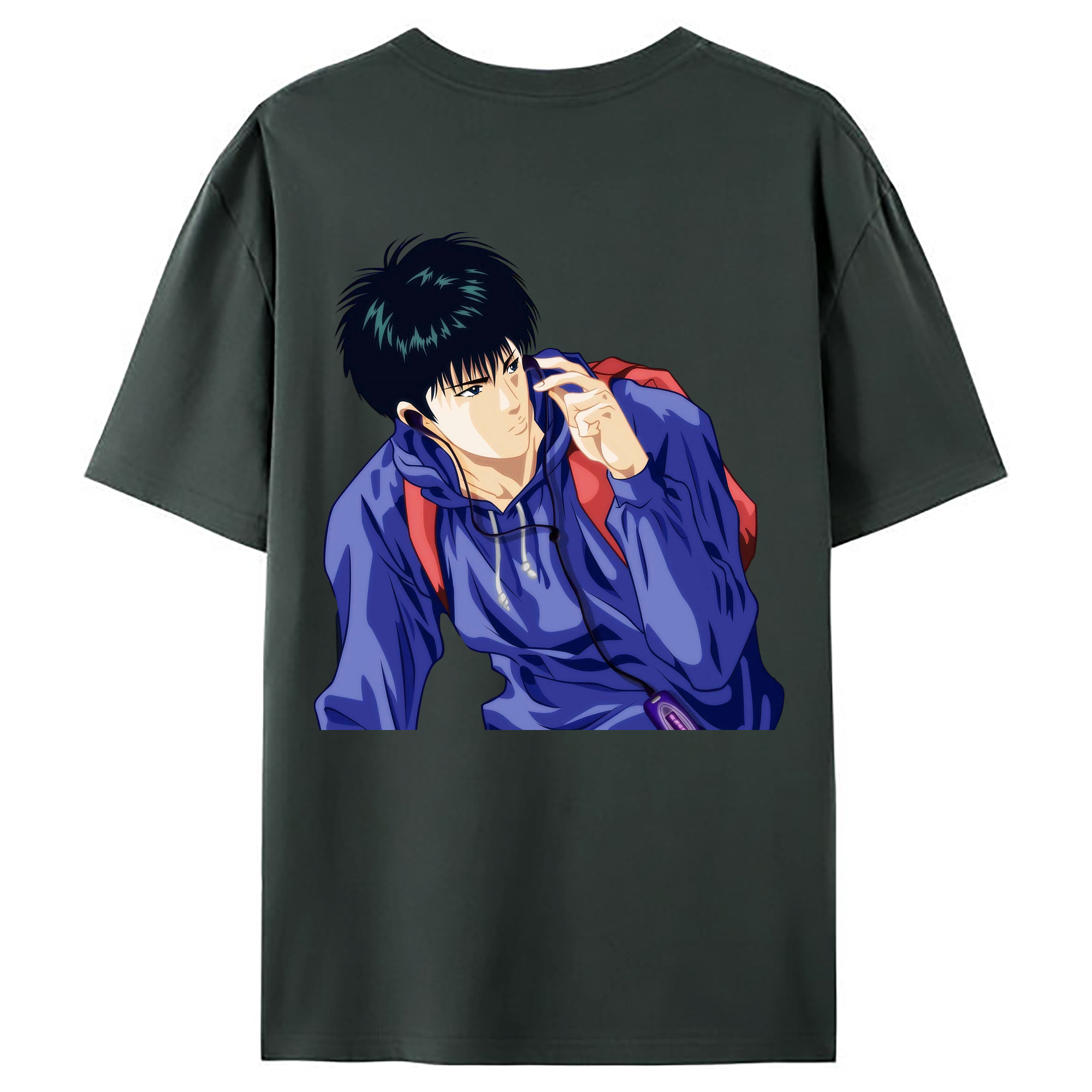（画像用） SLAM DUNK／スラムダンク 綿100％ メンズ半袖Tシャツ（バックプリント） 通気性